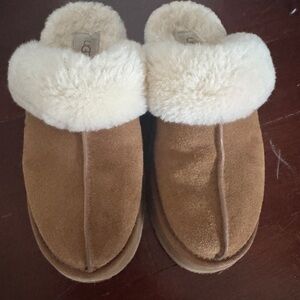 UGG Brown and Cream Women's Slippers